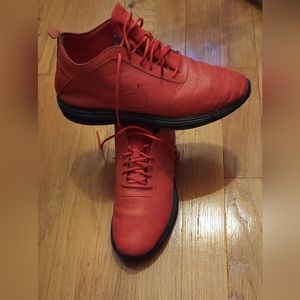 Authentic NIKE LUNAR REJUVEN8 Team Orange Anthracite Mid Leather 384518-800 12